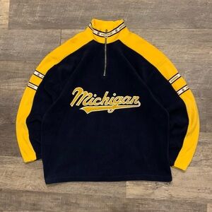 Vintage 1990s Michigan Wolverines Fleece Spellout Sweatshirt